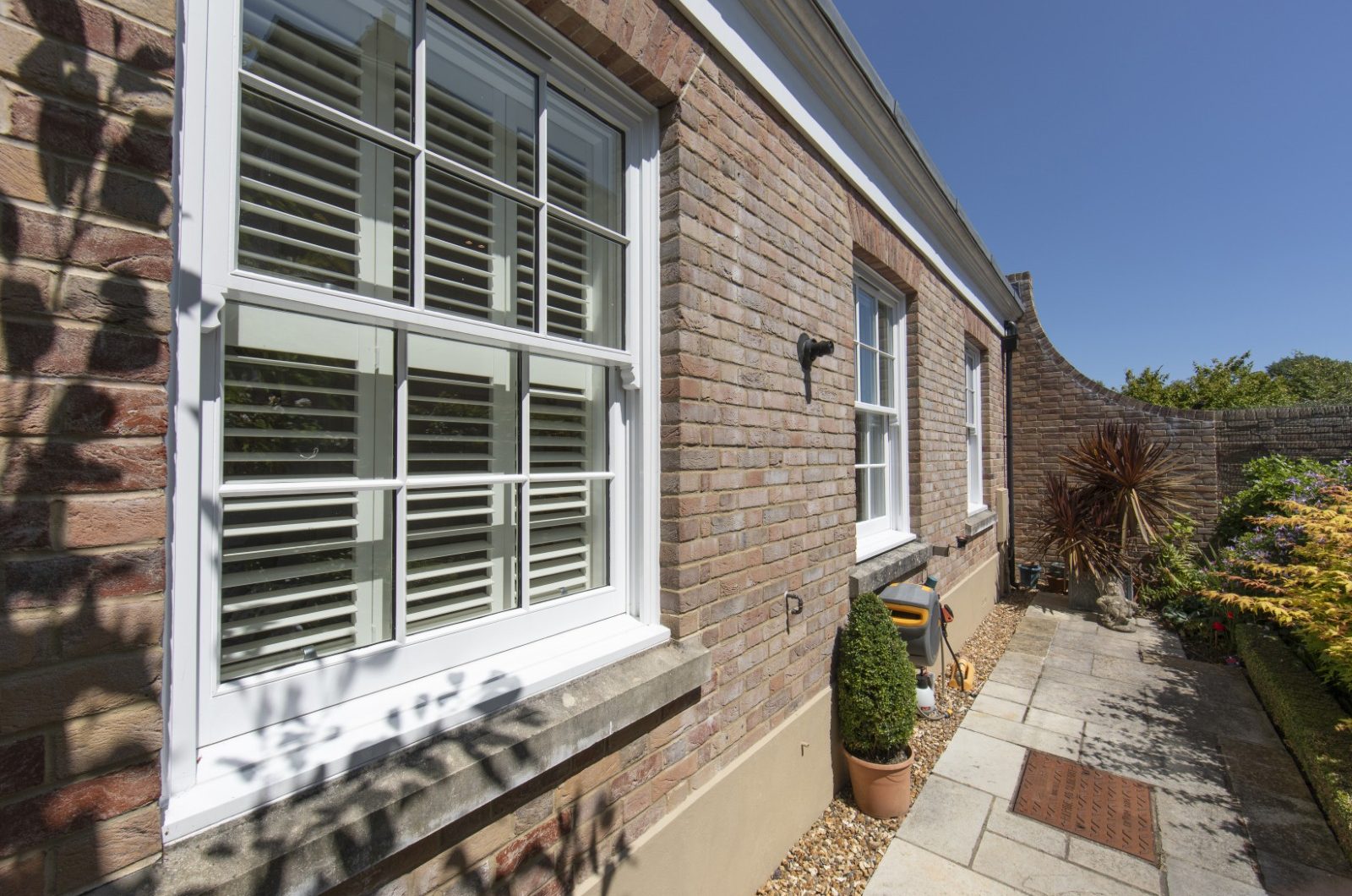 Poundbury rear kitchen extension & garden wall