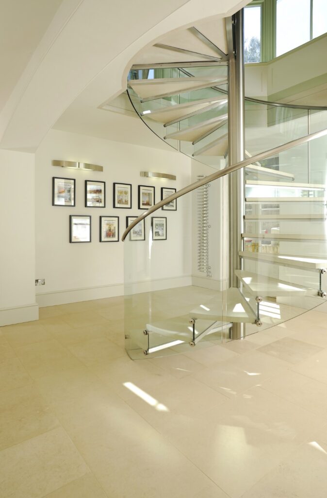 Belfield-stone & glass staircase