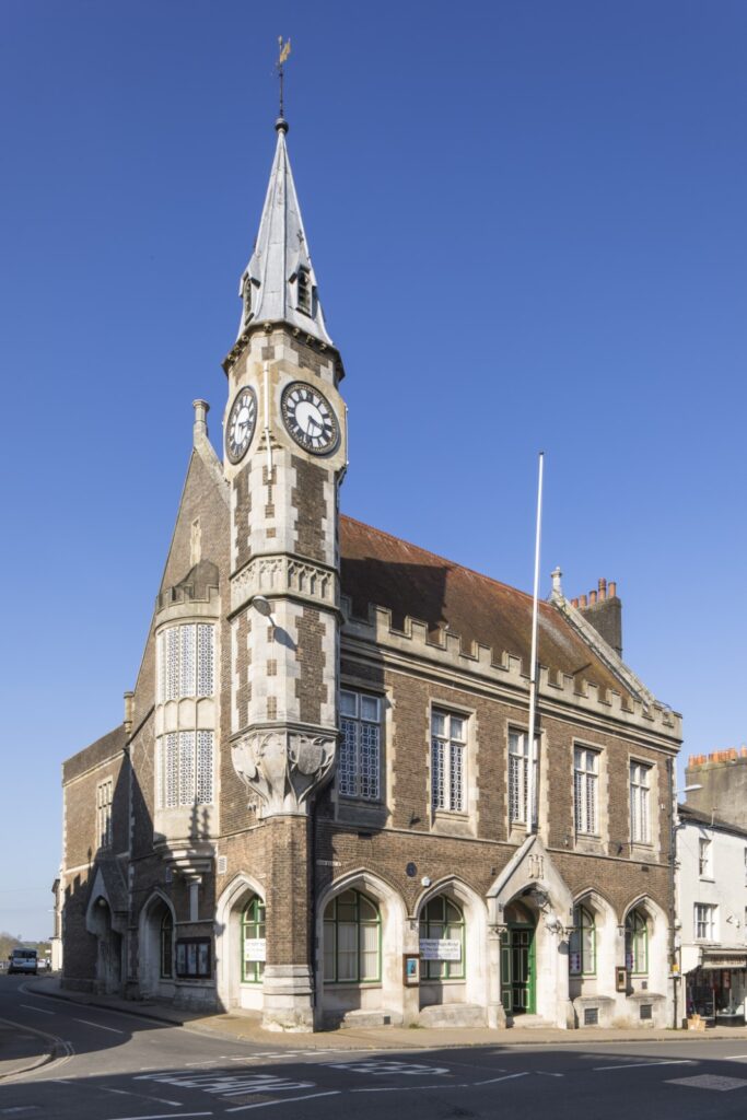 Corn Exchange-municipal buildings-corner clock tower